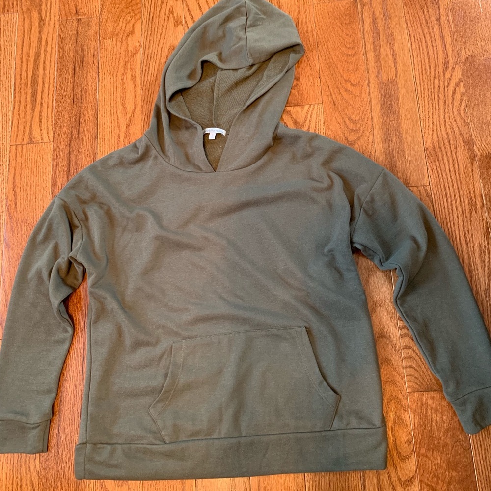 Army Green Hooded Sweatshirt